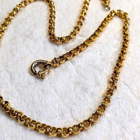 Vintage Joan Rivers Goldtone Interlocking 32" Chain Necklace - Picture 1 of 8